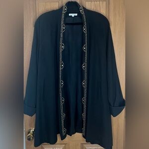 Black Beaded Women's Evening Blazer